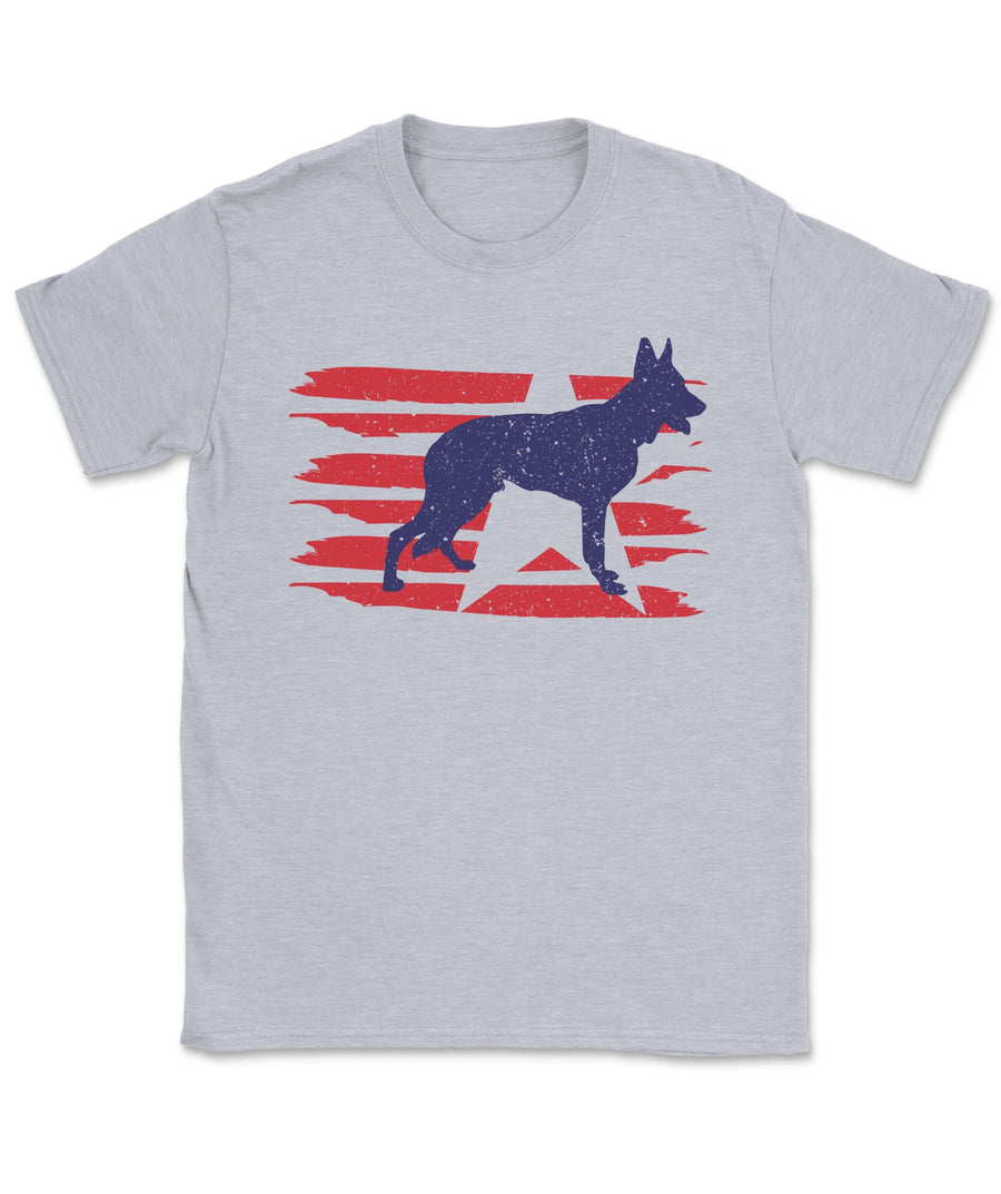 Patriotic Star GSD Silhouette T-Shirt