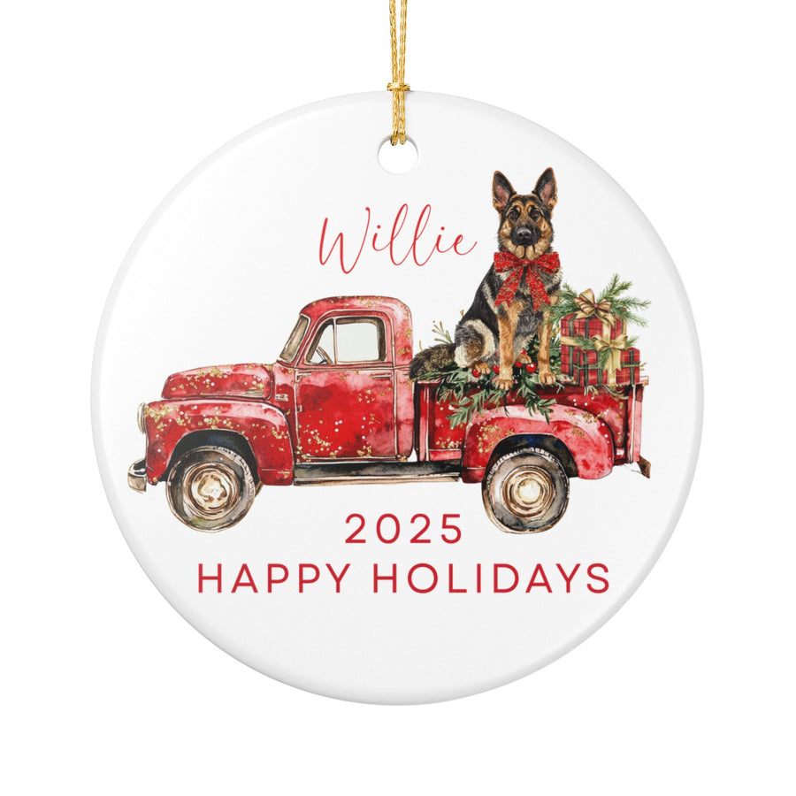 Red Truck Holiday Ornament