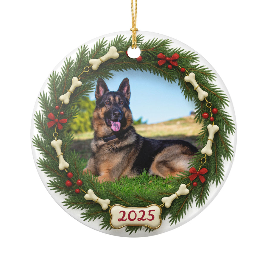 Bones & Bows Wreath Ornament