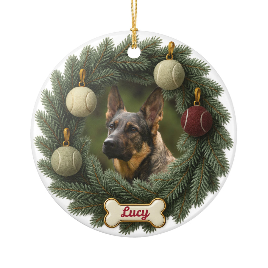 Tennis Ball Wreath Ornament