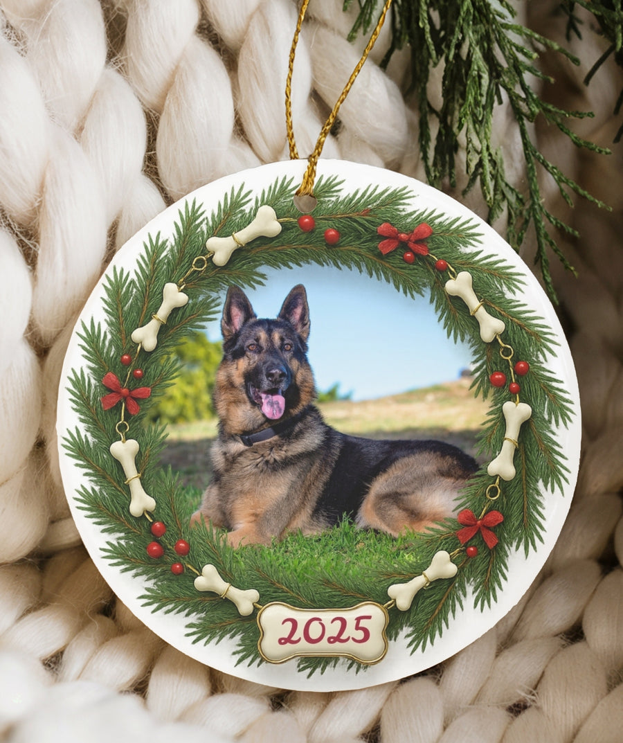 Bones & Bows Wreath Ornament