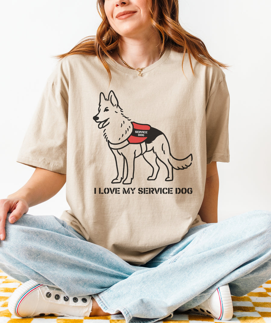 I Love My Service Dog T-Shirt
