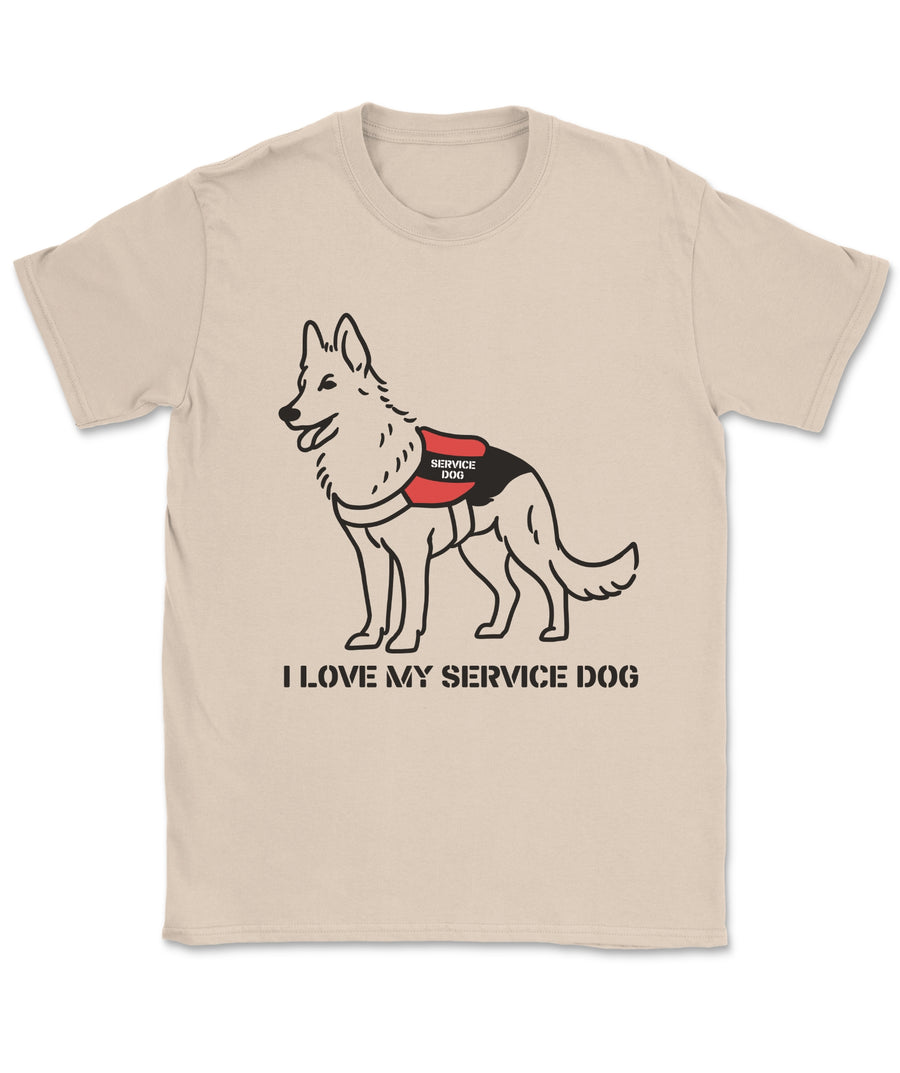 I Love My Service Dog T-Shirt