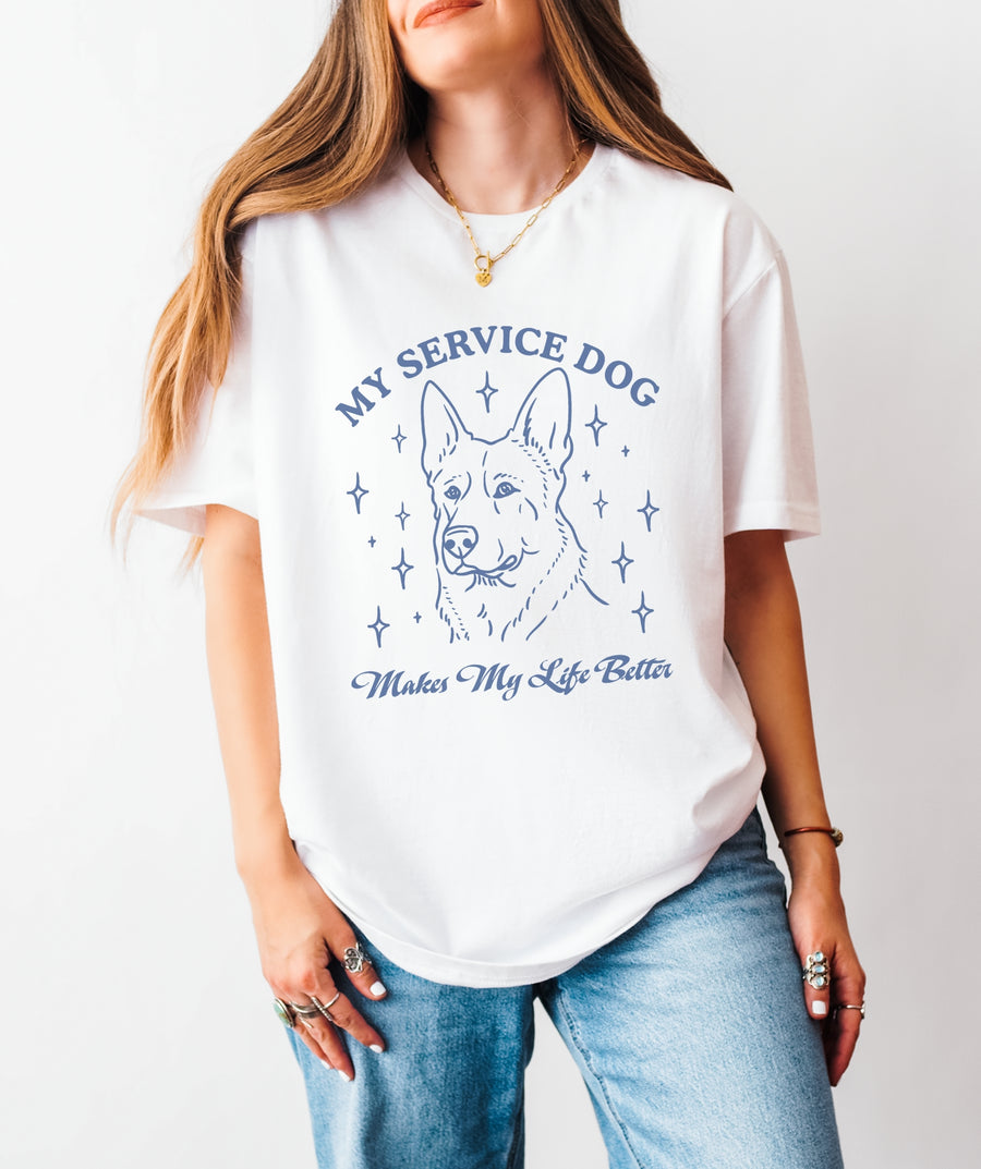 My Service Dog Makes My Life Better T-Shirt