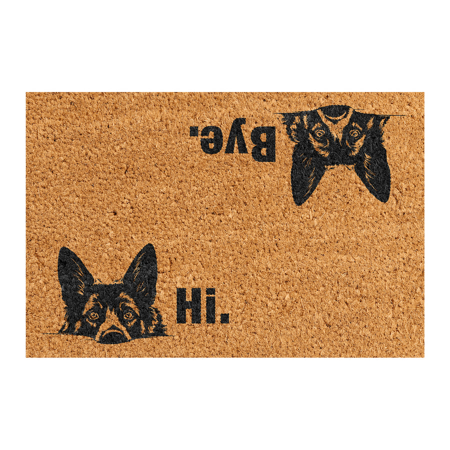 Hi. Bye. German Shepherd Doormat