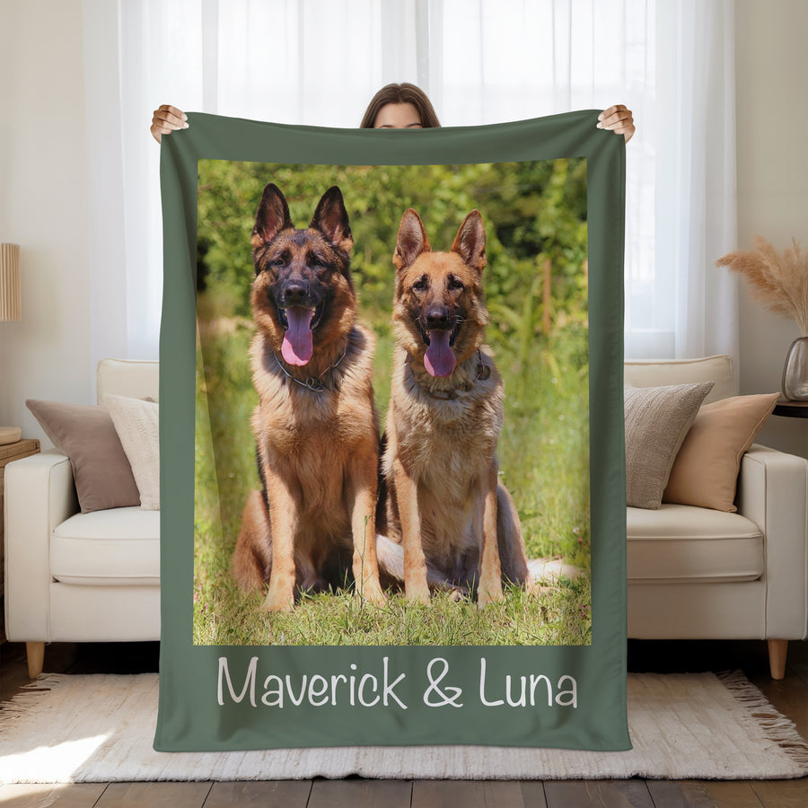 Custom German Shepherd 1 Photo Blanket
