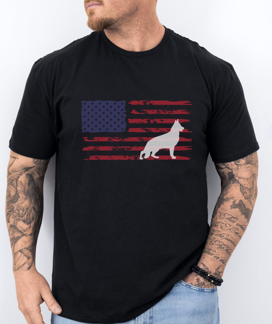 Grunge Flag GSD Silhouette T-Shirt