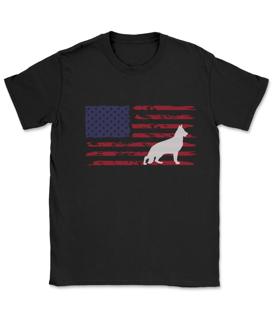 Grunge Flag GSD Silhouette T-Shirt
