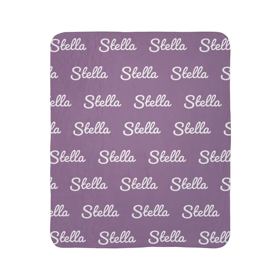 Custom German Shepherd Name Sherpa Blanket (Heavyweight)