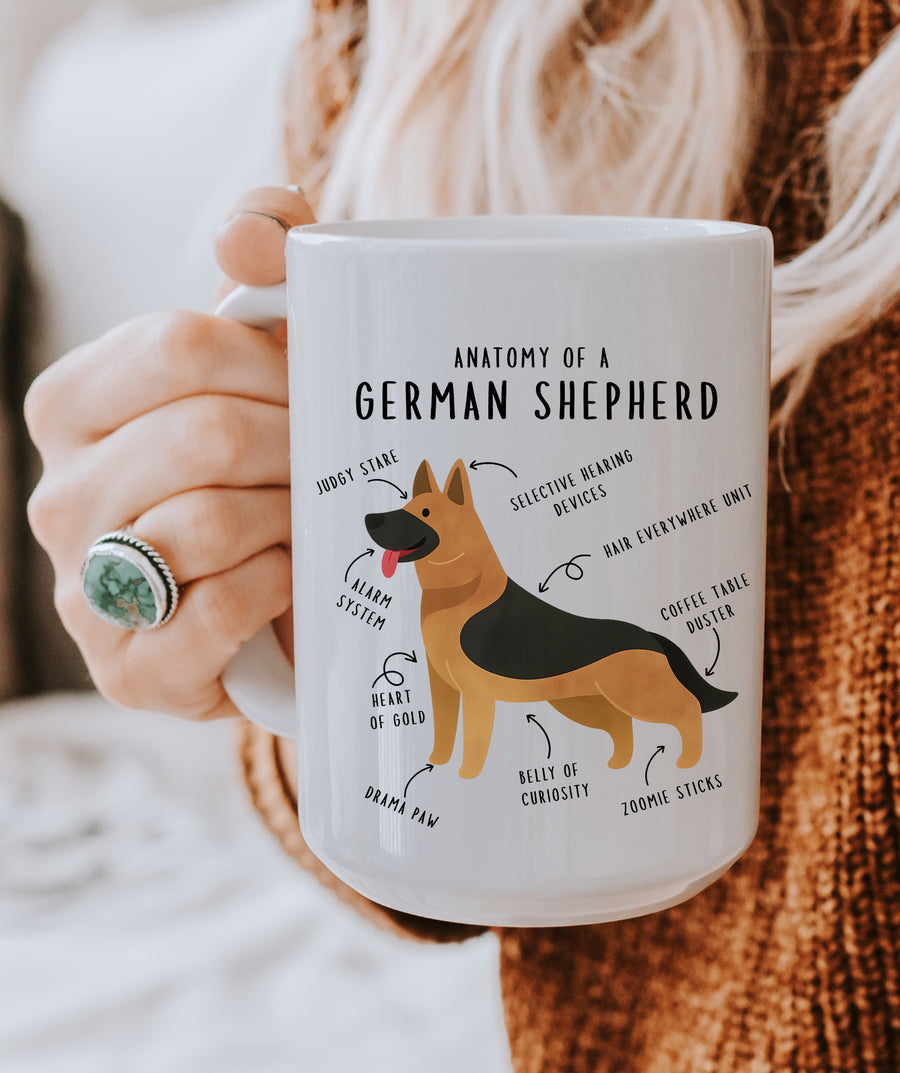 Anatomy of a German Shepherd Mug