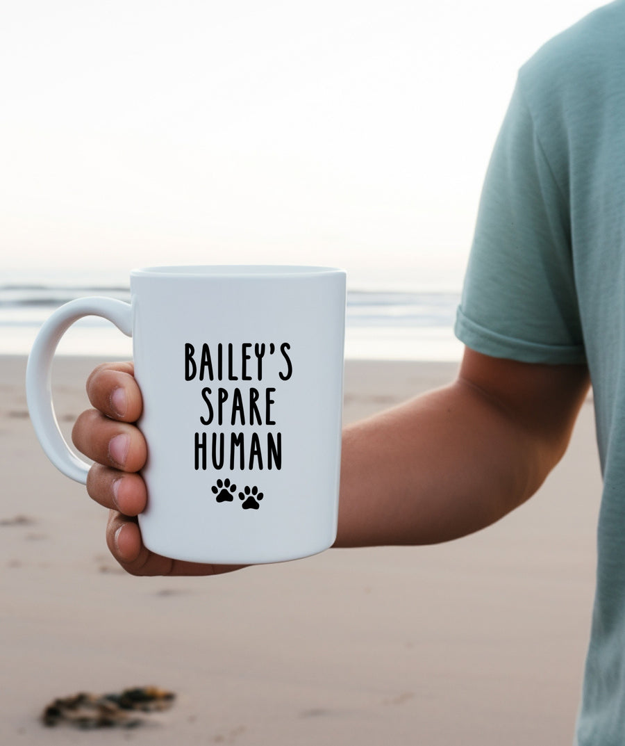 Custom GSD Spare Human Mug – Pawprint Edition