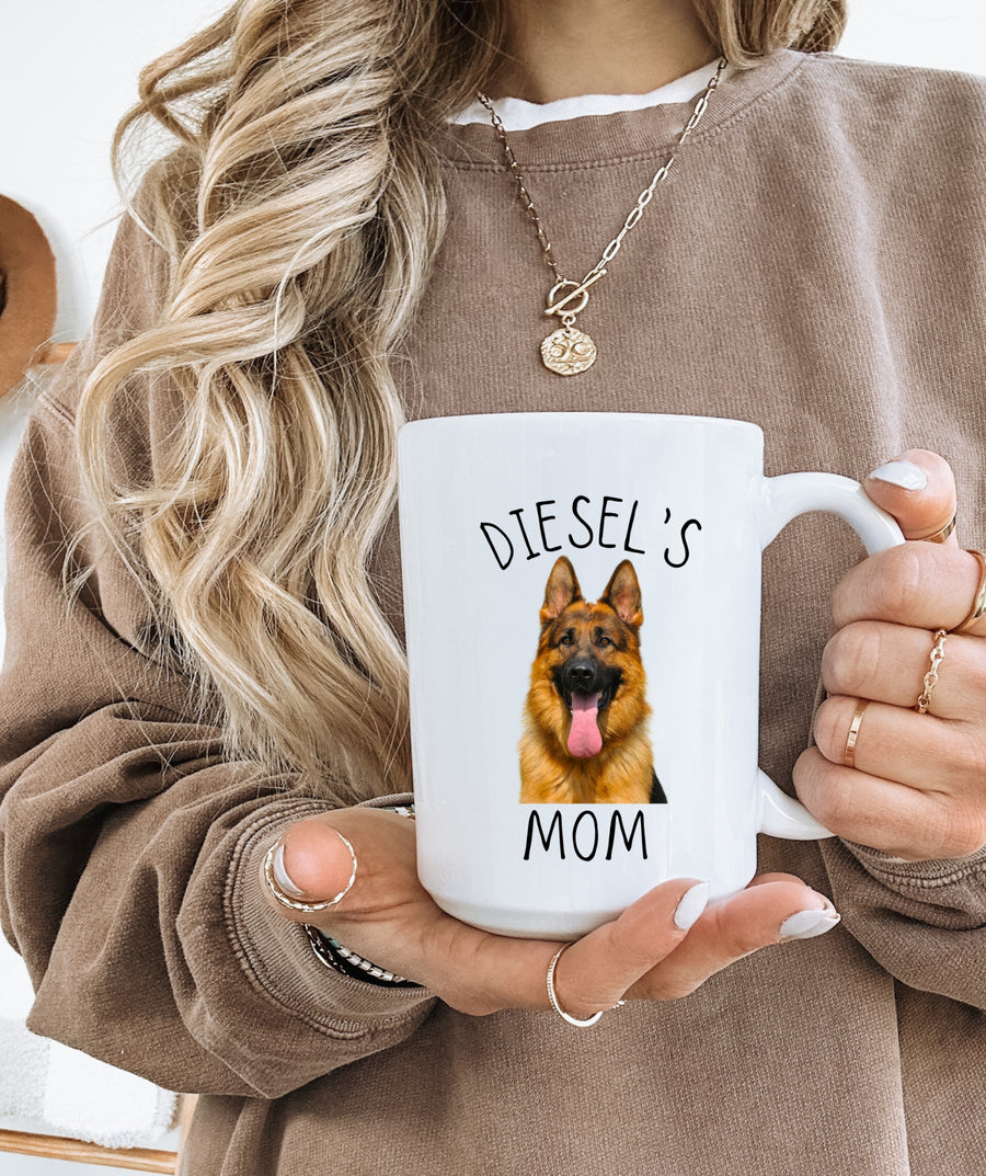 Custom GSD Mom Mug – Handwritten Style