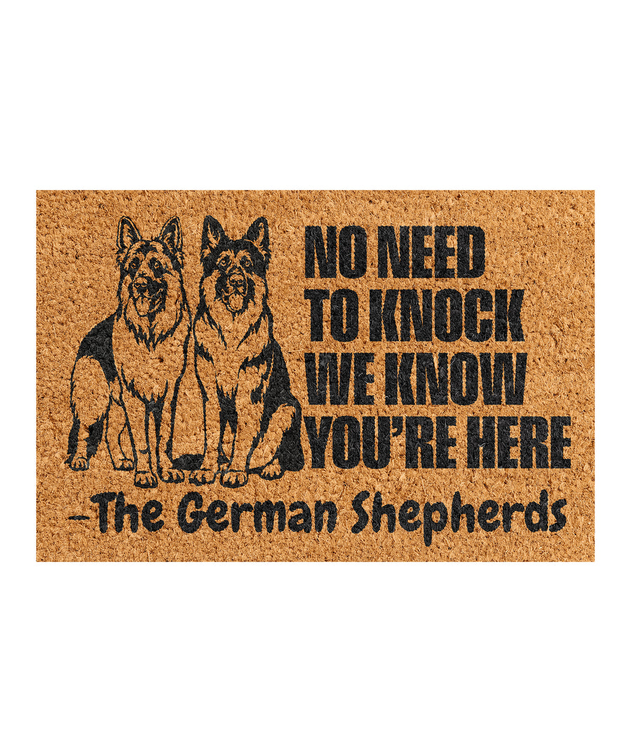 No Need to Knock – Multiple German Shepherds Doormat