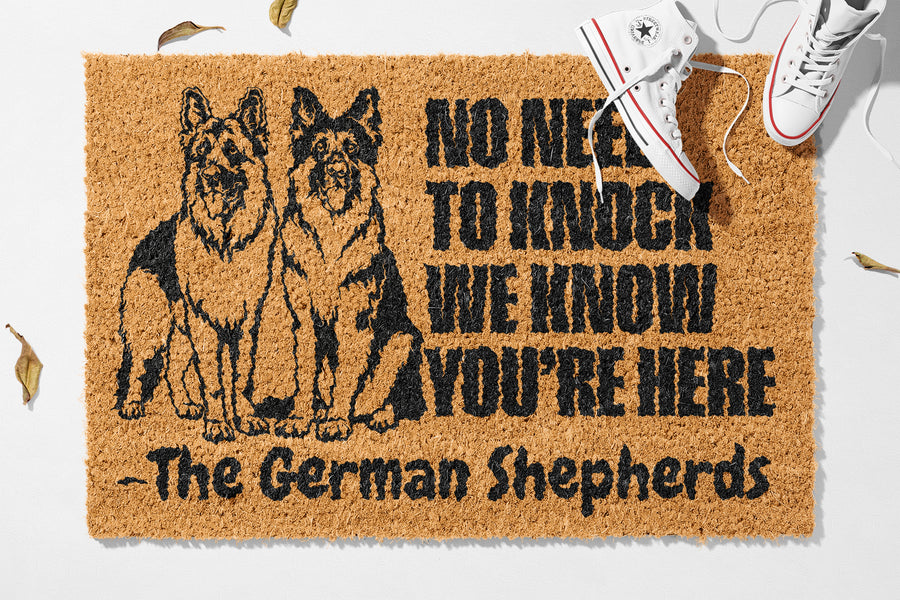 No Need to Knock – Multiple German Shepherds Doormat