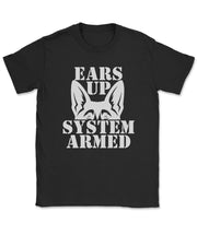 Ears Up System Armed German Shepherd T-Shirt