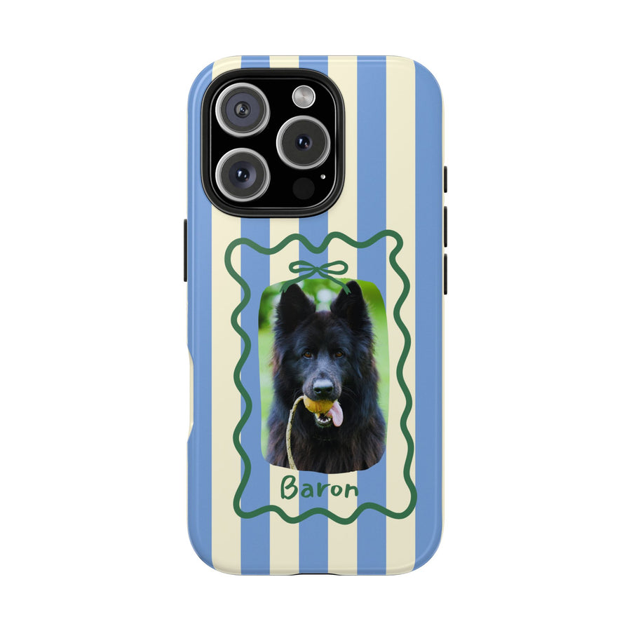 The GSD Portrait Stripe Case | Blueberry Bow