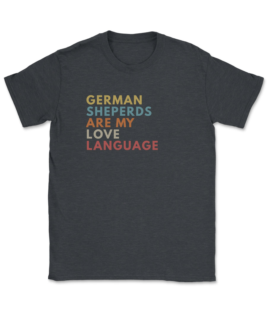 German Shepherd Love Language Tee – Autumn Edition