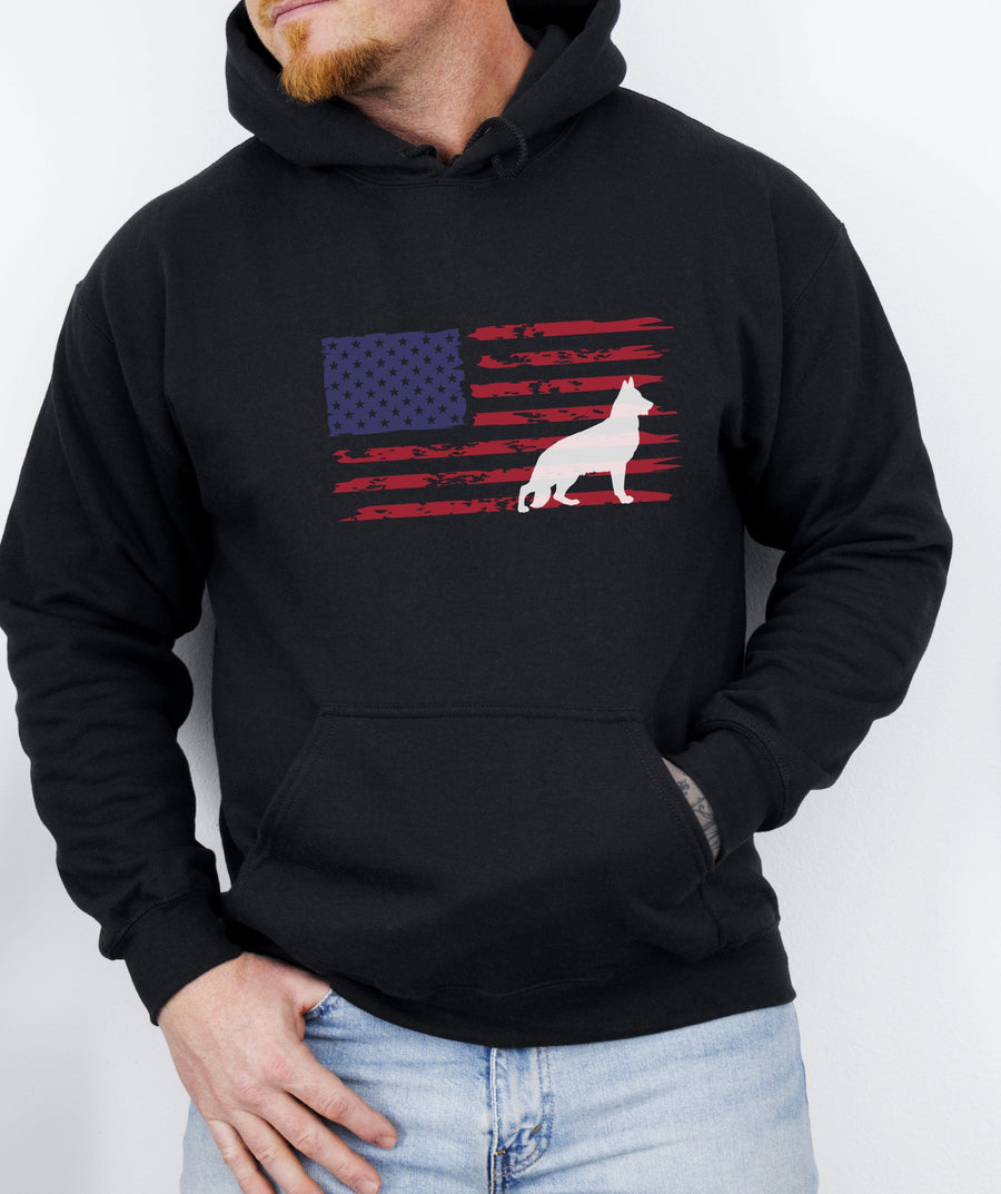 Grunge Flag GSD Silhouette Hoodie