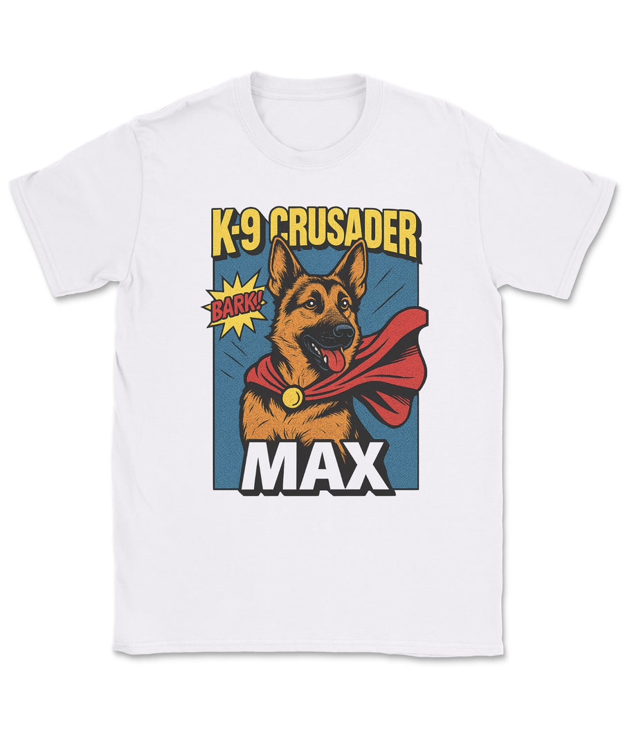 K-9 Crusader – Comic German Shepherd T-Shirt