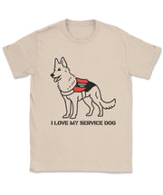 I Love My Service Dog T-Shirt