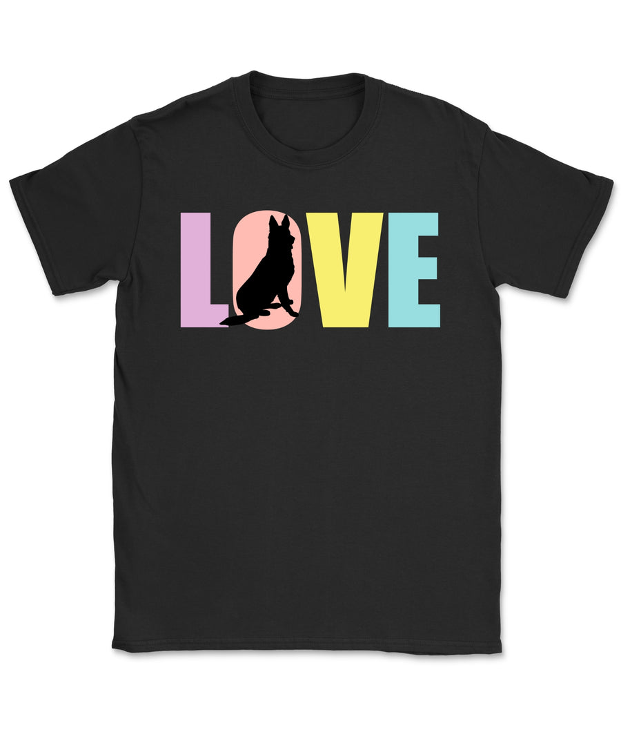 Love in Every Sit – Bright Pastel GSD Tee