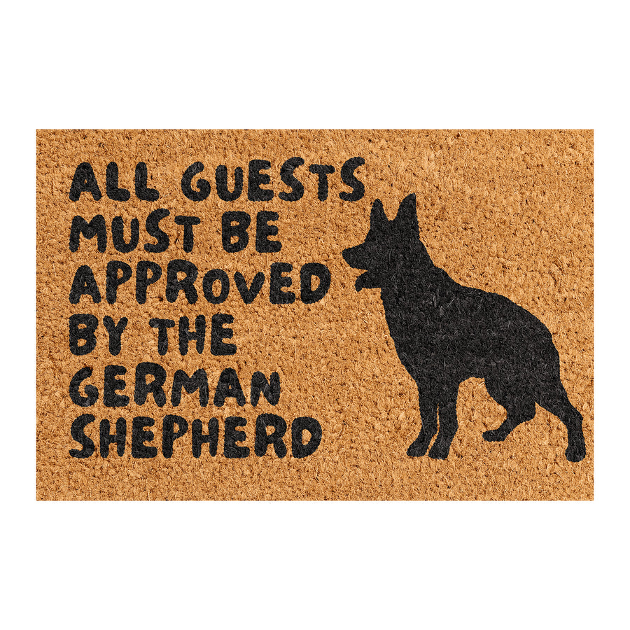 All Guests Must Be Approved by the German Shepherd - Doormat