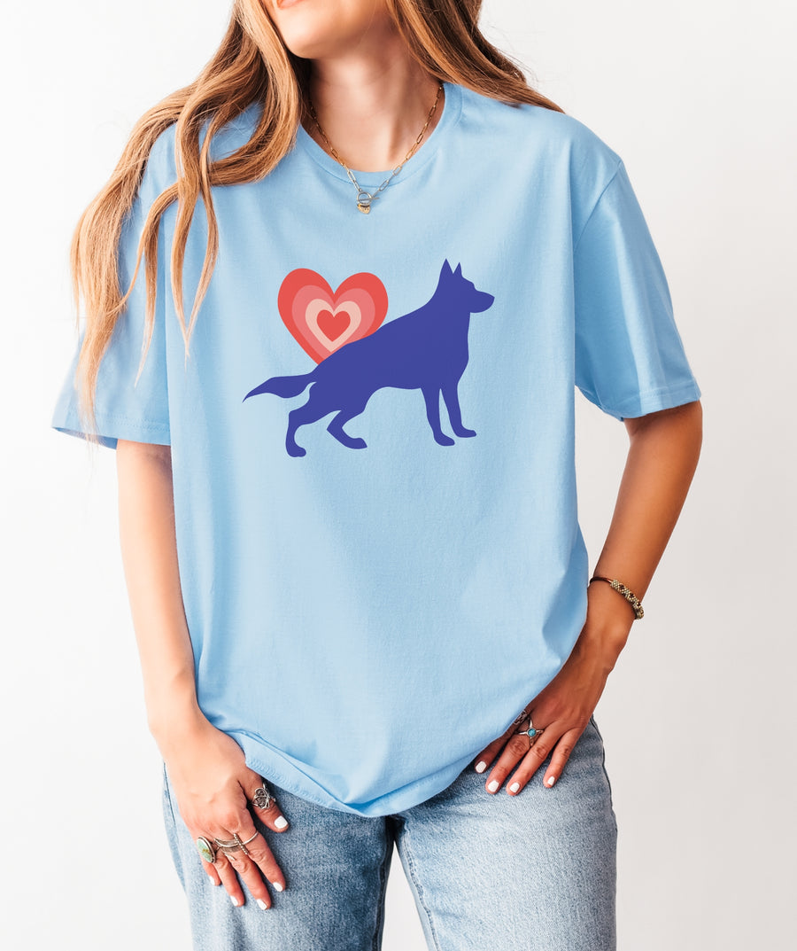 Heartburst GSD Silhouette T-Shirt
