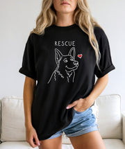 Rescue GSD with Heart T-Shirt