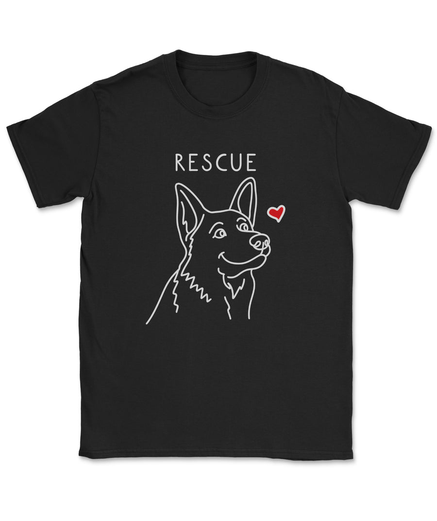 Rescue GSD with Heart T-Shirt