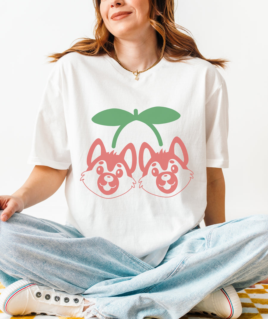 German Shepherd Cherry Pair T-Shirt