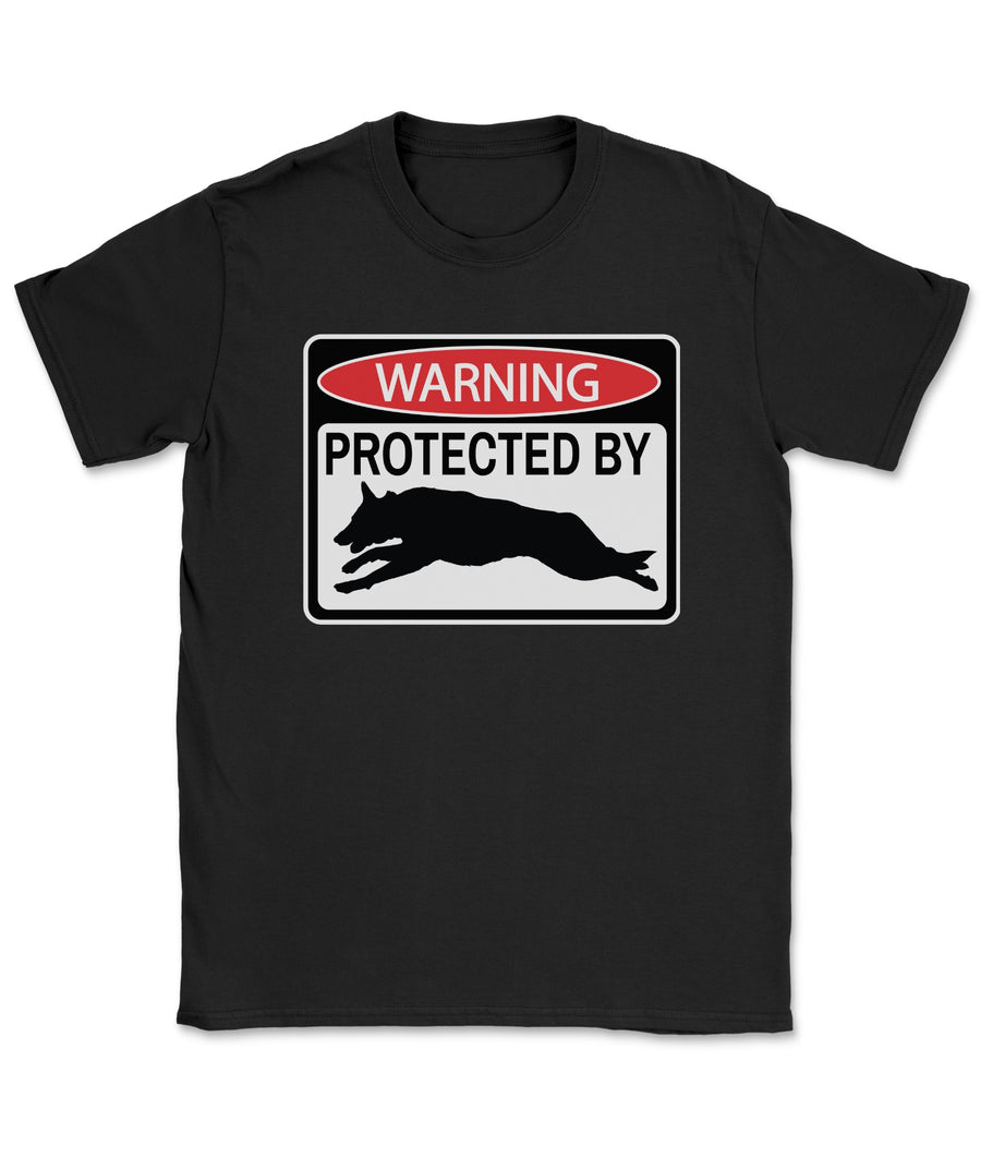 Warning Protected By German Shepherd T-Shirt