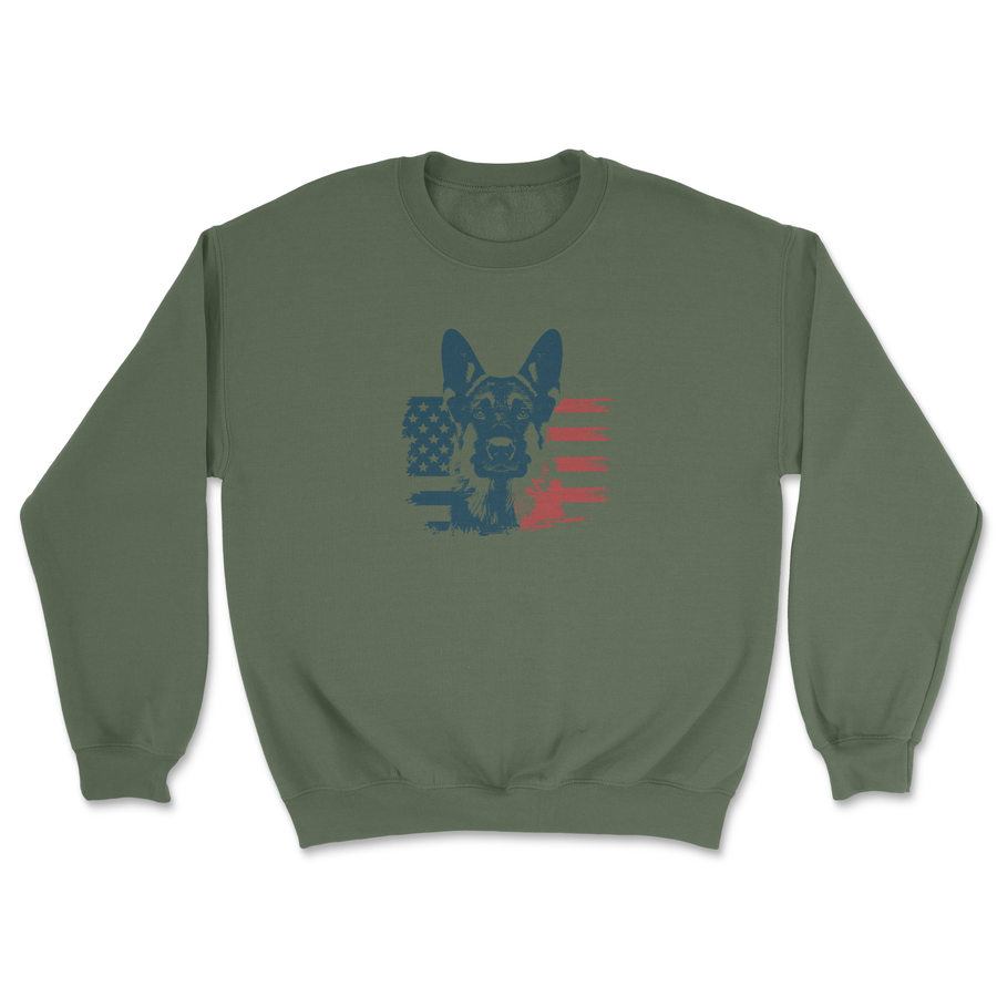 Flag Face German Shepherd Sweatshirt