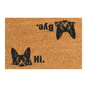 Hi. Bye. German Shepherd Doormat