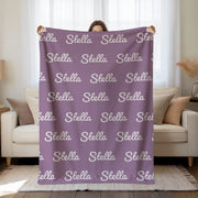 Custom German Shepherd Name Sherpa Blanket (Heavyweight)