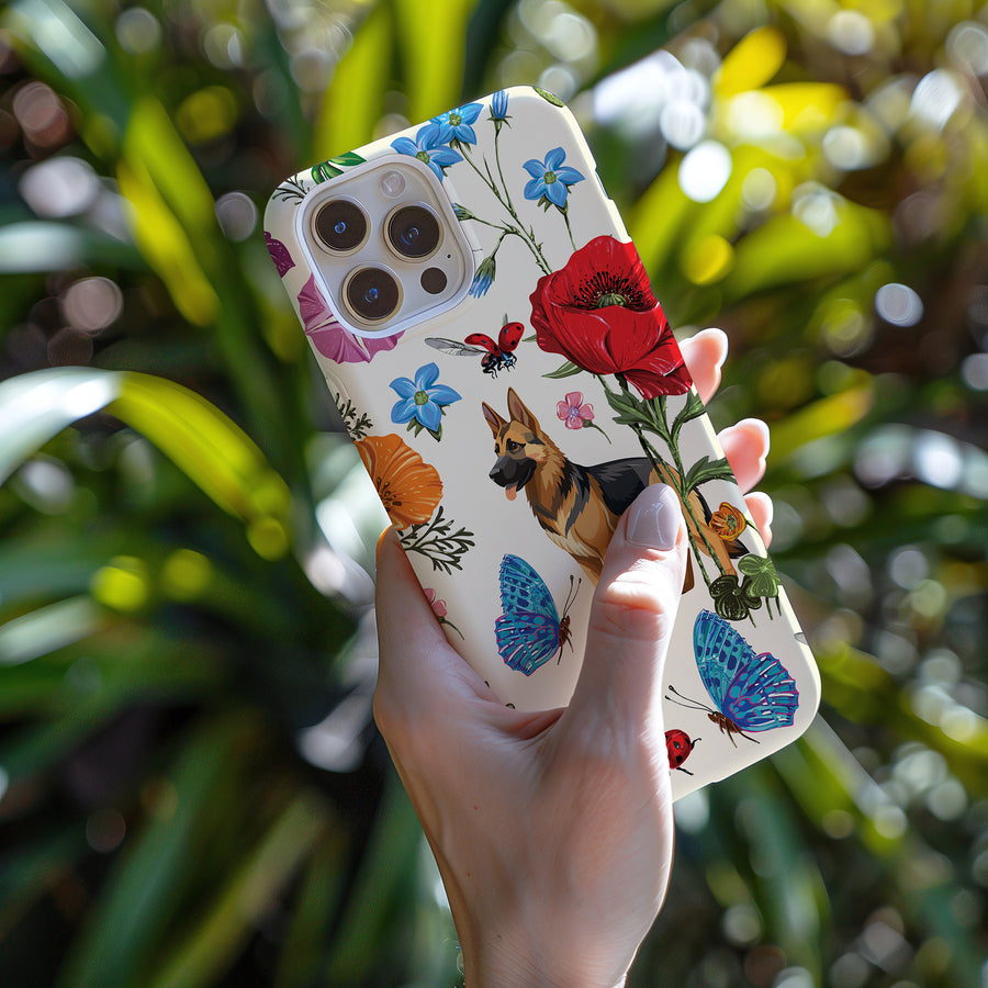 In the Garden | German Shepherd Phone Case