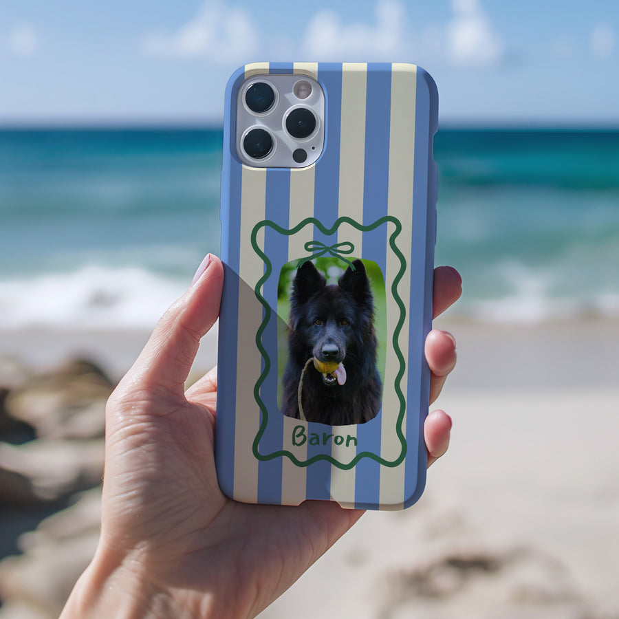 The GSD Portrait Stripe Case | Blueberry Bow